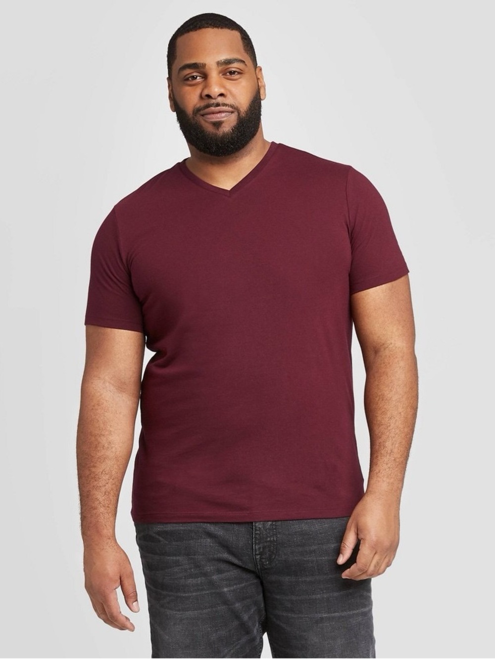 Goodfellow & Co Men's Big & Tall Short Sleeve V-Neck T-Shirt - Pomegranate 5XL
